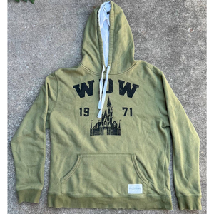Walt Disney Hoodie Womens Small World WDW 1971 logo Hoodie Green‎ Disney Parks